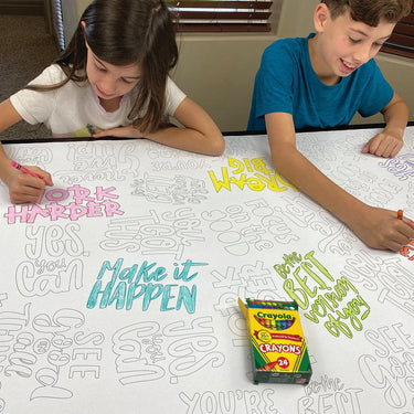 Motivation Quotes Table Size Coloring Sheet